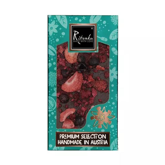 Ritonka Premium Bitterschokolade - Beerenmix - 95g Handarbeit - Candyshop.ch