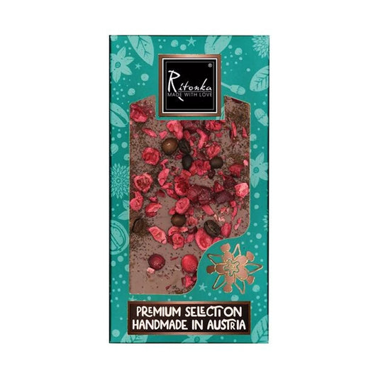 Ritonka Premium Bitterschokolade - Mango, Kirsche - 95g Handarbeit - Candyshop.ch