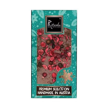 Ritonka Premium Milch Schokolade - Kaffee, Preiselbeeren - 95g Handarbeit - Candyshop.ch