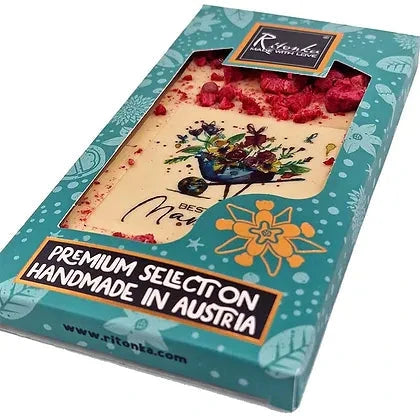 Ritonka Premium weiße Schokolade - "Beste Mama" - Handarbeit - Candyshop.ch