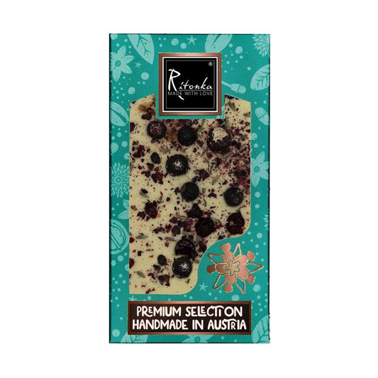Ritonka Premium weiße Schokolade - Johannisbeere, Lavendel - Handarbeit - Candyshop.ch