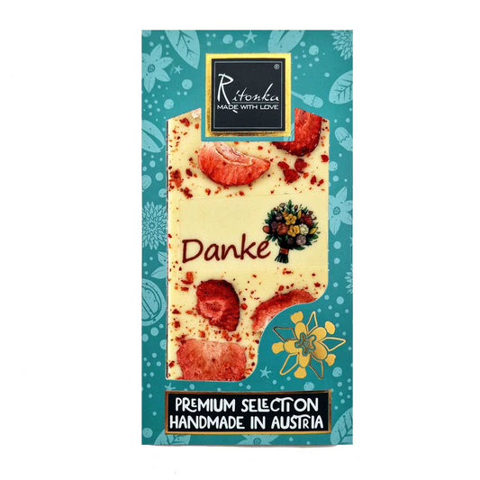 Ritonka weiße Schokolade - Danke! - Handarbeit - Candyshop.ch