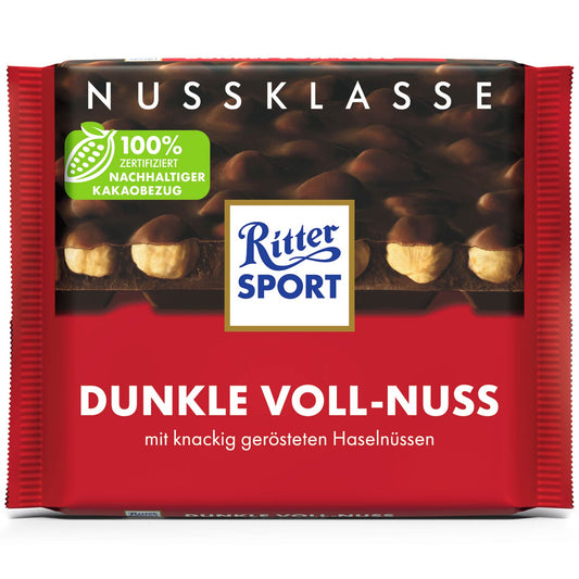 Ritter Sport Nuss-Klasse Dunkle Voll-Nuss 100g - Candyshop.ch