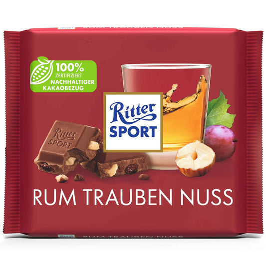 Ritter Sport Rum Trauben Nuss 100g - Candyshop.ch