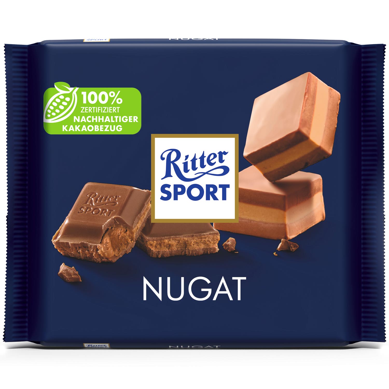 Ritter Sport Nugat 100g Vollmilchschokolade mit Nugat-Füllung - Candyshop.ch