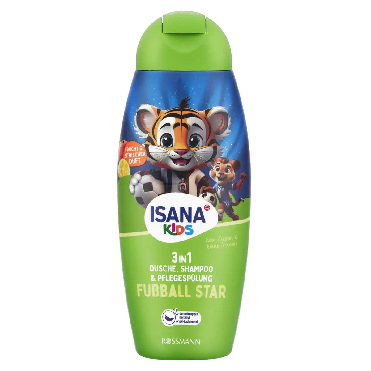 Rossmann Rossmann, Isana Kids, Haarshampoo, Spülung & Duschgel 3-in-1, Reinigung, 300 ml *Tester