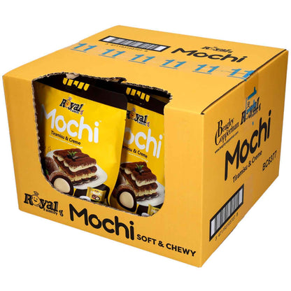 Royal Family Mochi Tiramsu & Creme 8er  8 einzeln verpackte Reiskuchen mit Tiramisu-Geschmack