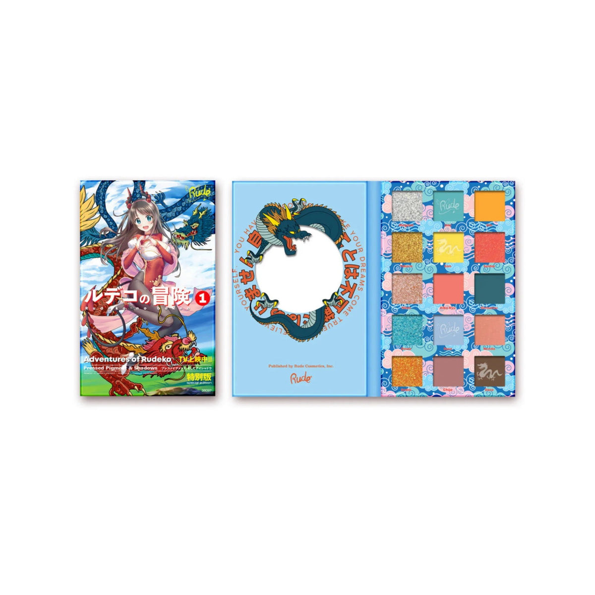 Rude Cosmetics Rude Cosmetics, Adventures of Rudeko, Lidschattenpalette, 15 Schattierungen Regular