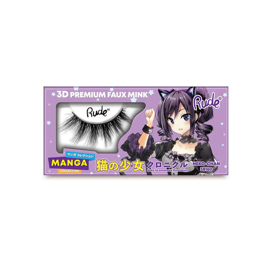 Rude Cosmetics Rude Cosmetics, Chibi Manga Faux Mink - Neko-Chan, Falsche Wimpern Regular