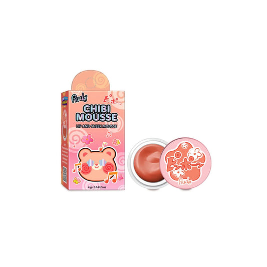Rude Cosmetics Rude Cosmetics, Chibi Mousse, Lippen- und Wangenbalsam 2-in-1, Fuzzy, 4 g Regular