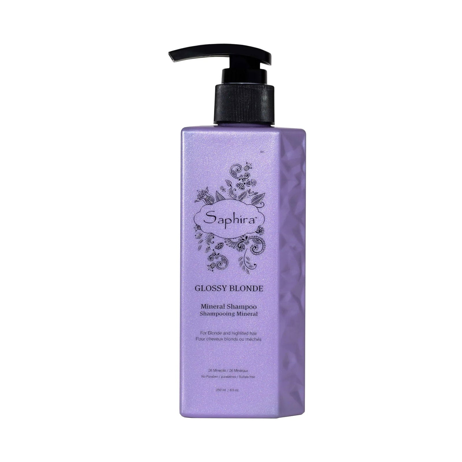 Saphira Saphira, Glossy Blonde, Reich an Mineralien, Haarfarben-Shampoo, Für blondes Haar, Blonde, 250 ml Regular