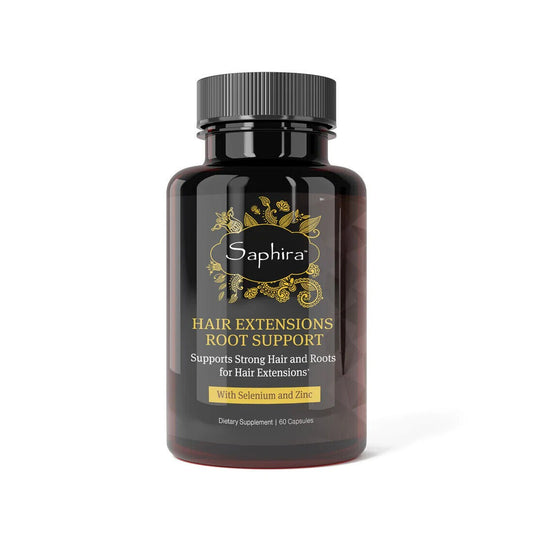 Saphira Saphira, Hair Extensions Root Support, Eisen und Biotin, Haarwachstum Vitamine, Zur Wachstumsstimulation, 60 stk, 80 