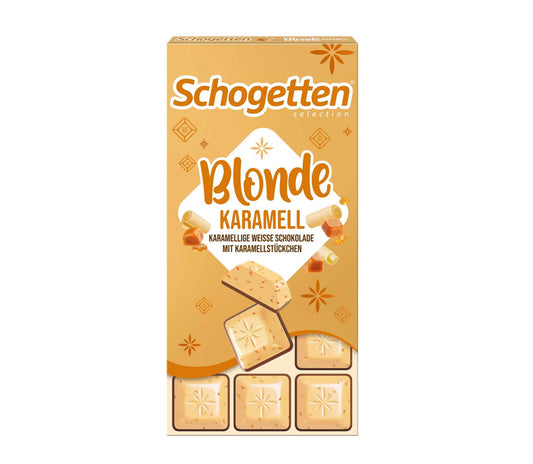 Schogetten Blonde Karamell 100g Weiße Karamellschokolade mit Karamellstückchen