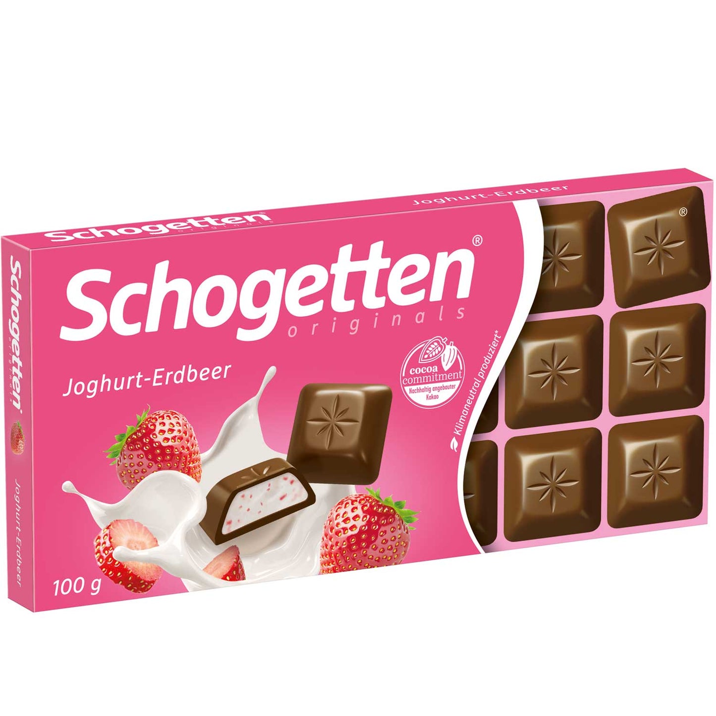 Schogetten Joghurt Erdbeer 100g Alpenvollmilch Schokolade mit Erdbeer Geschmack