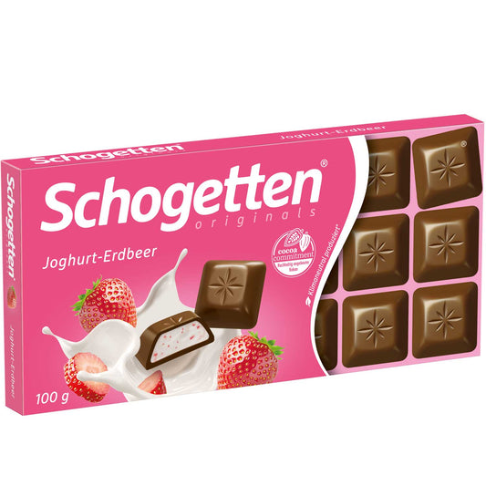 Schogetten Joghurt Erdbeer 100g Alpenvollmilch Schokolade mit Erdbeer Geschmack