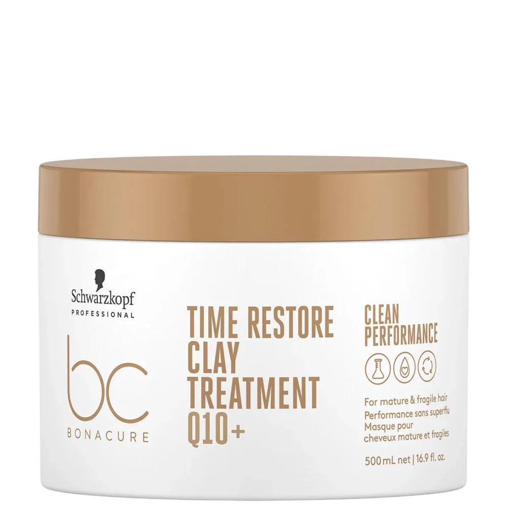 Schwarzkopf Professional Schwarzkopf Professional, Bonacure Time Restore, Q10, Haarbehandlung Tonerde-Maske, Anti-Aging, 500 