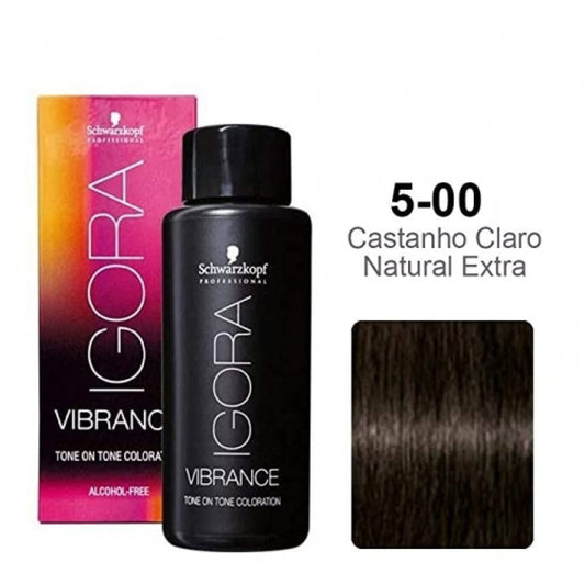 Schwarzkopf Professional Schwarzkopf Professional, Igora Vibrance, Semi-permanente Haarfarbe, 5-00 Extra Natural Light Brown,