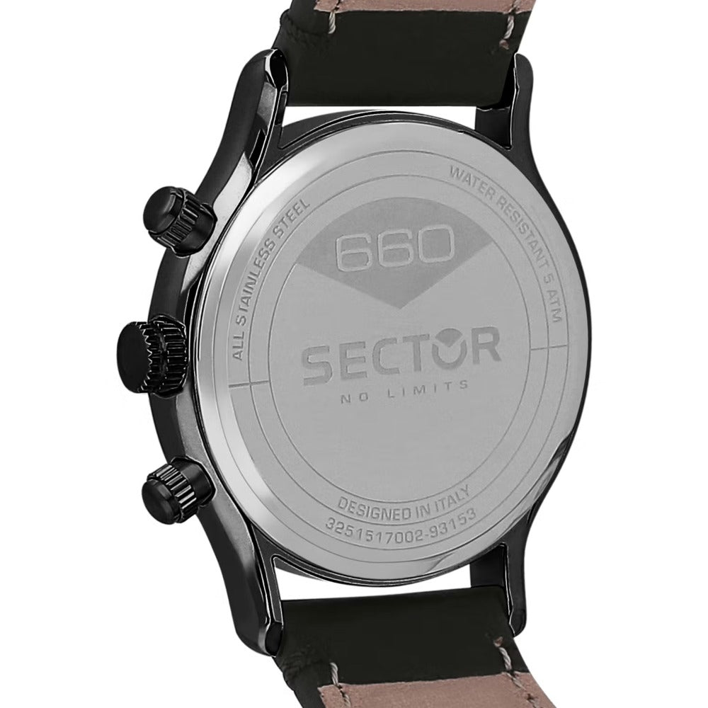 SECTOR No Limits R3251517001 Day - Date - 24H Armbanduhr 43 mm Schwarz ansicht-3