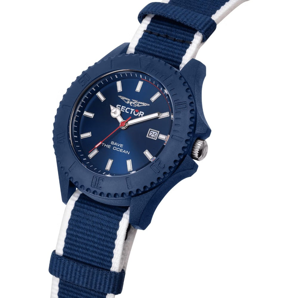 SECTOR No Limits SAVE THE OCEAN R3251539001 Date Armbanduhr 43 mm