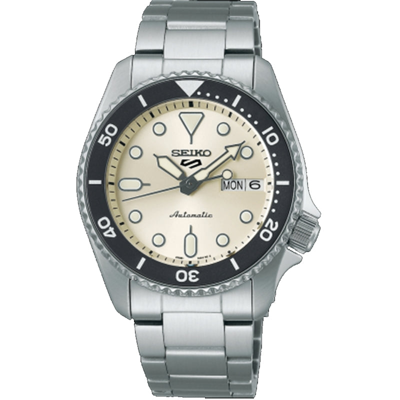 SEIKO 5 Mod. SPORTS AUTOMATIC DAY & DATE - CREAM SRPK31K1 Day & Date Armbanduhr 38 mm