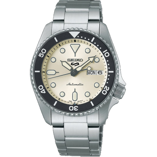 SEIKO 5 Mod. SPORTS AUTOMATIC DAY & DATE - CREAM SRPK31K1 Day & Date Armbanduhr 38 mm
