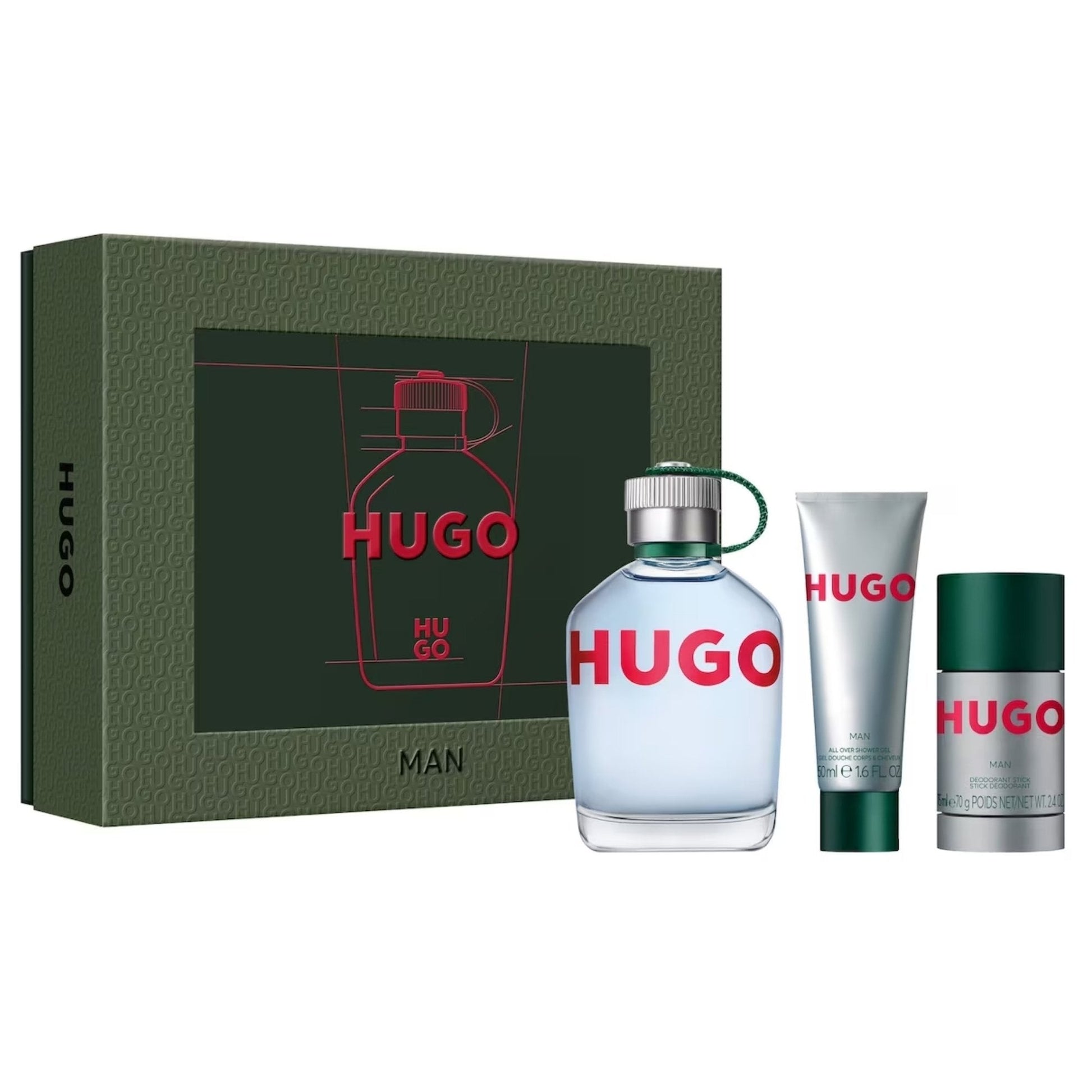 HUGO BOSS HUGO BOSS Hugo Man Set Eau de Toilette 125 ml Duschgel 50 ml Deodorant 75 ml Parfüm