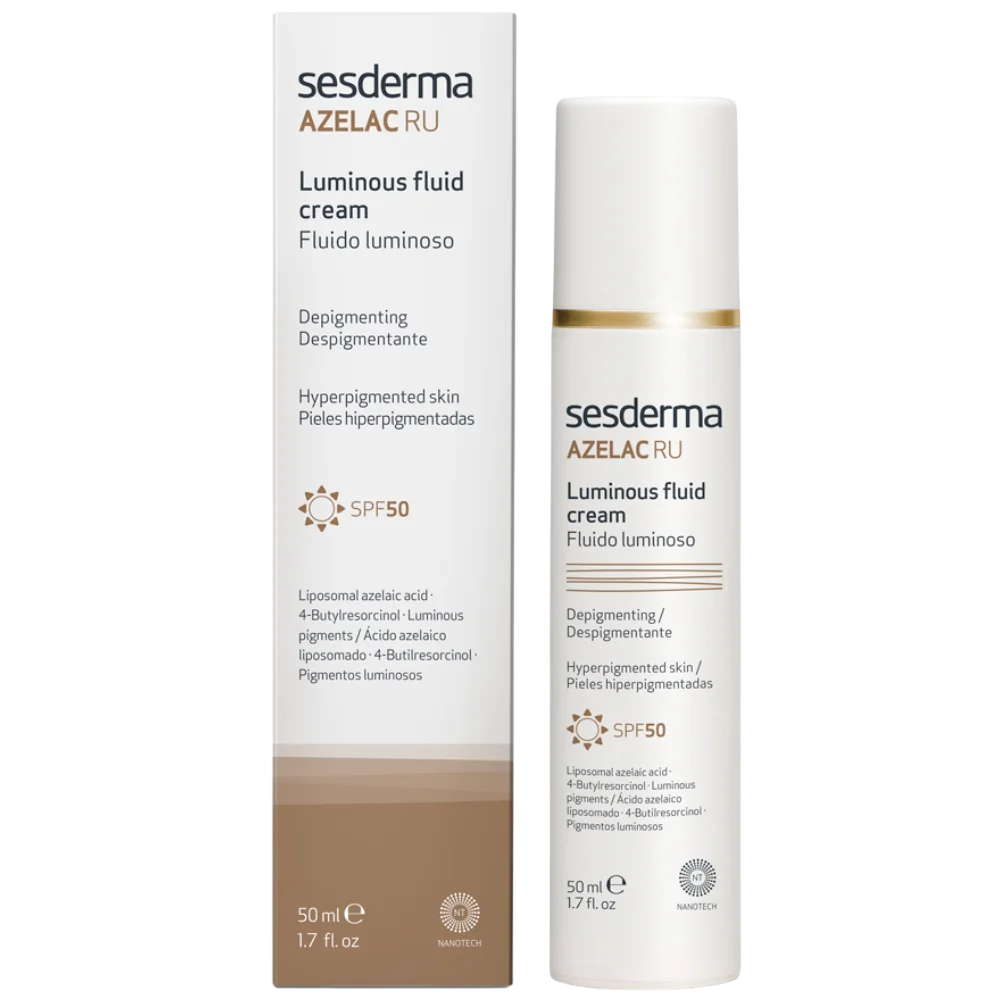 Sesderma Flüssigkeit Sesderma, Azelac Ru, Brightening & Even Skin Tone, Morning, Fluid, For Face, SPF 50, 50 ml Regular