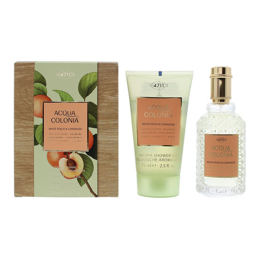 4711 Parfümset Set 4711: Acqua Colonia White Peach & Coriander, Eau De Cologne, Unisex, 50 ml + Acqua Colonia, White Peach & 