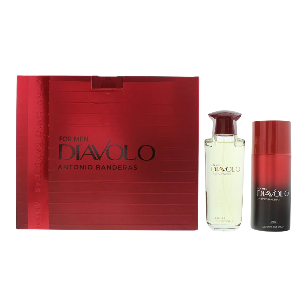 Antonio Banderas Parfümset Set Antonio Banderas: Diavolo, Eau De Toilette, For Men, 100 ml + Diavolo, 24h Protection, Deodora