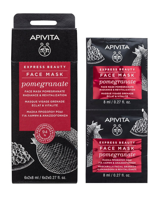 Apivita Setzen, Apivita, Express Pomegranate, Revitalisierung, Crememaske, Für das Gesicht, 2 stk, 8 ml Regular