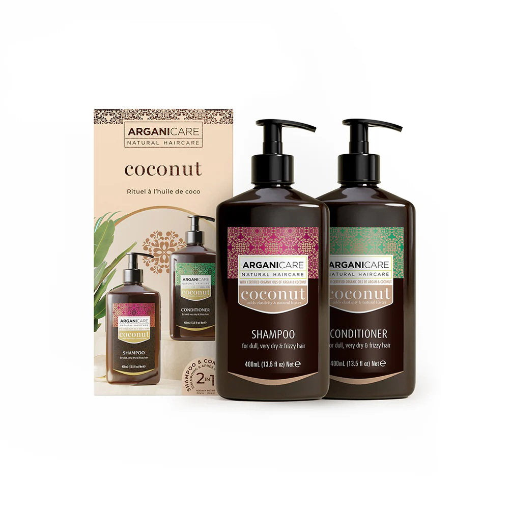 Arganicare Haarpflegeset Set Arganicare: Coconut, Hair Shampoo, Nourishing & Moisturising, 400 ml + Coconut, Hair Conditioner
