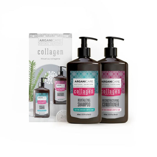 Arganicare Haarpflegeset Set Arganicare: Collagen, Hair Shampoo, Revitalizing, 400 ml + Collagen, Hair Conditioner, Strengthe