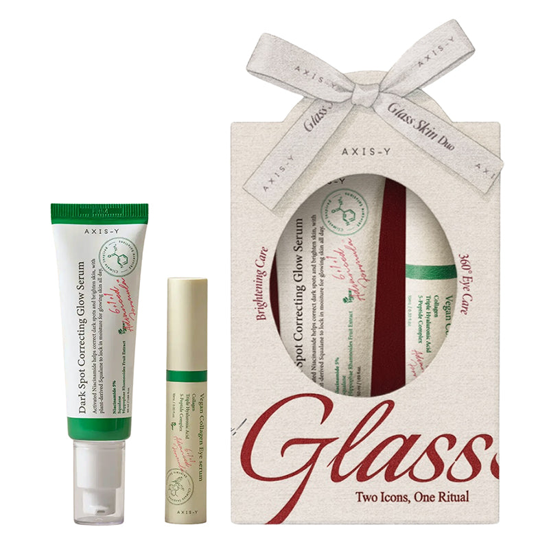 Axis-Y Hautpflegeset Set Axis-Y: Vegan Collagen, Anti-Wrinkle, Eye Serum, 10 ml + Dark Spot Correcting Glow, Anti-Dark Spots,