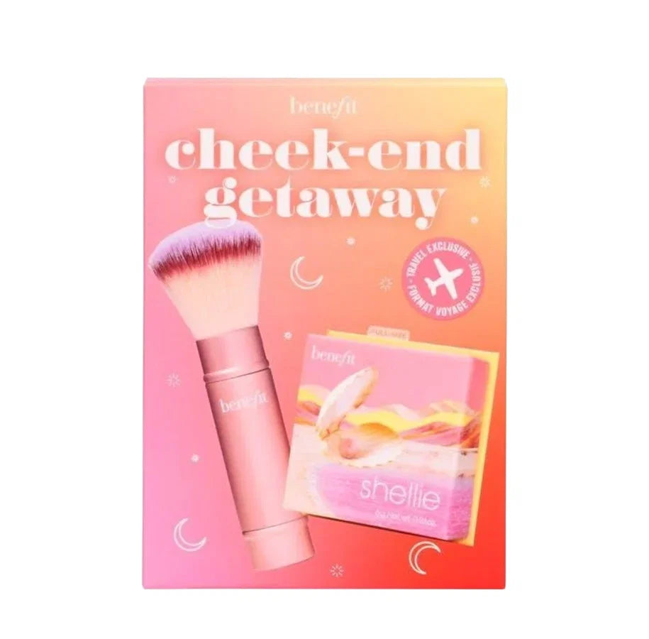 Benefit Schminkset Set Benefit: Shellie, Blush Compact Powder, Warm Seashell-Pink, 6 g + Benefit, Powder Brush Regular