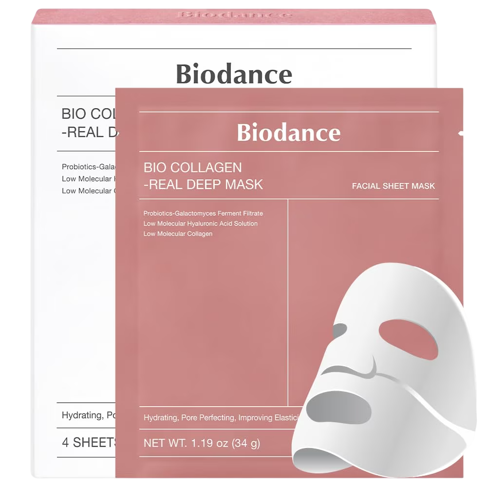 Biodance Setzen, Biodance, Collagen, Porenverfeinerung, Gesichtsmaske, Für das Gesicht, 4 stk, 34 g Regular
