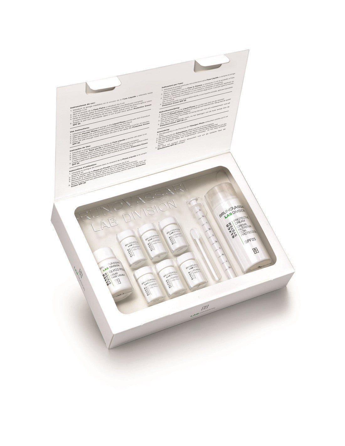 Bruno Vassari Exfolierender Reiniger Set Bruno Vassari: Glyco System, Eliminates Impurities, Exfoliating Powder, 6 pcs, 0.30 