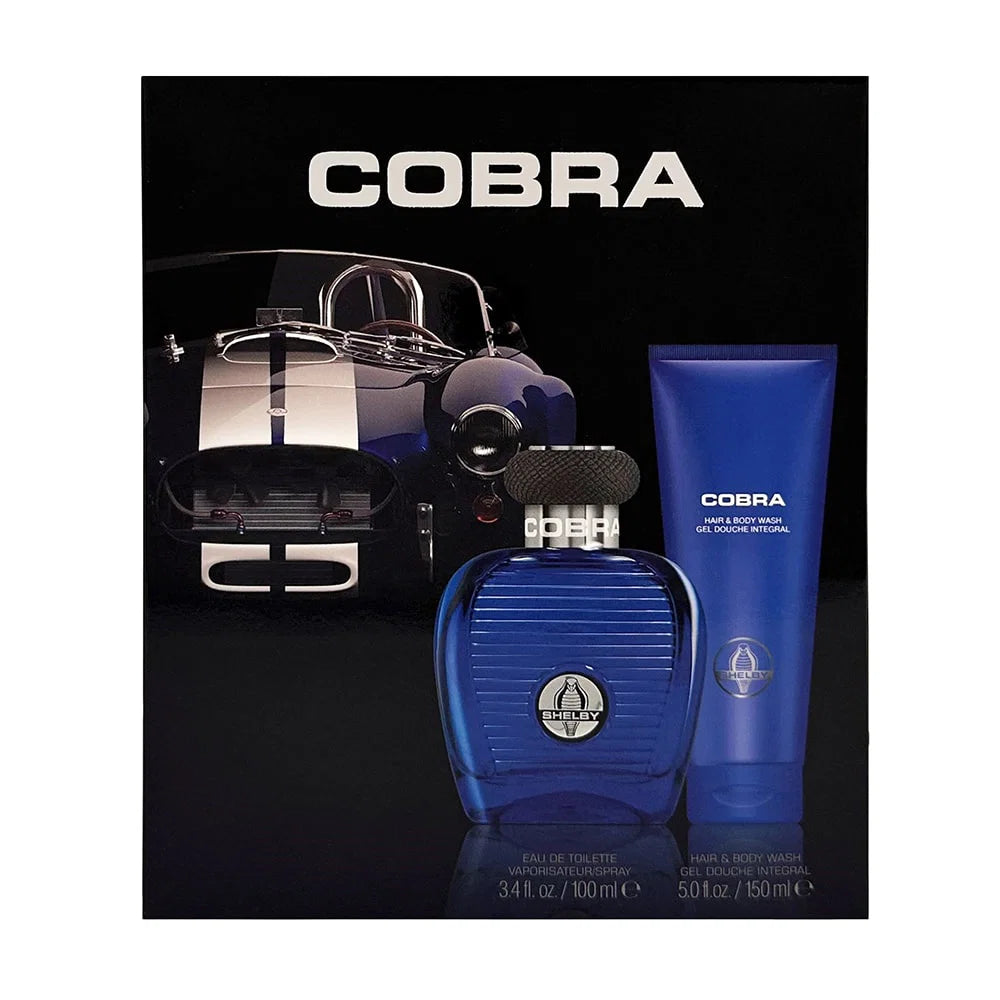Carroll Shelby Parfümset Set Carroll Shelby: Blue Cobra, Eau De Toilette, For Men, 100 ml + Blue Cobra, Shower Gel & Shampoo 