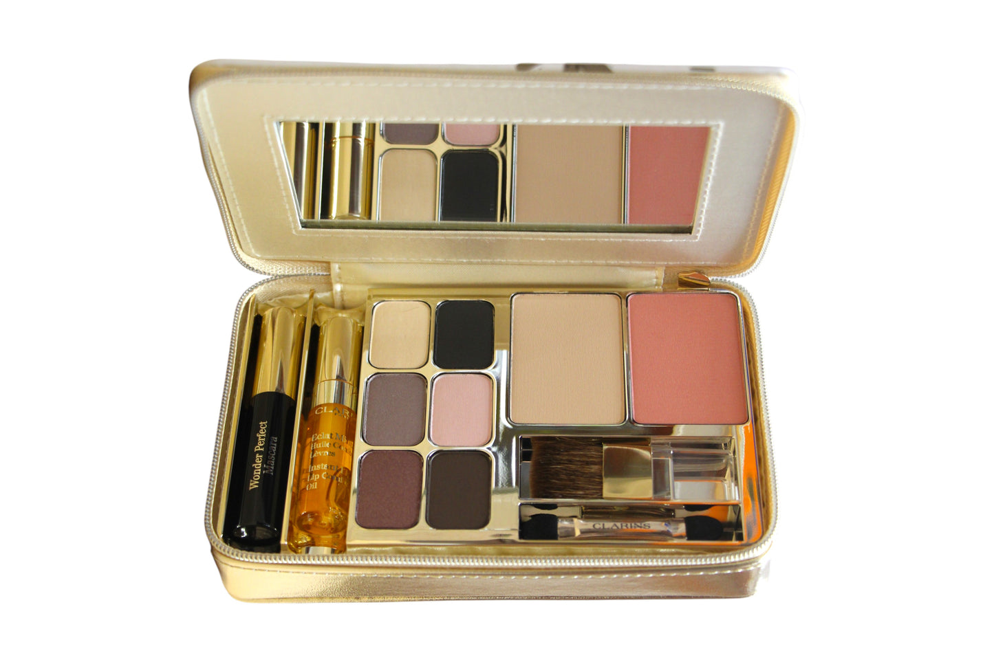 Clarins Schminkset Set Clarins: Clarins, Multi-use, Face Palette, 8 Shades, 18 g + Wonder Volume, Volumising, Mascara, Black,