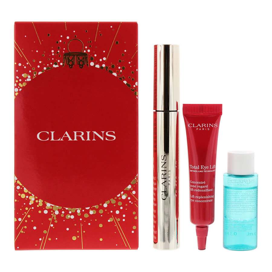 Clarins Schminkset Set Clarins: Instant Eye, Makeup Remover Lotion, 10 ml + Total Eye, Lift, Eye Serum, 7 ml + Supra Volume, 