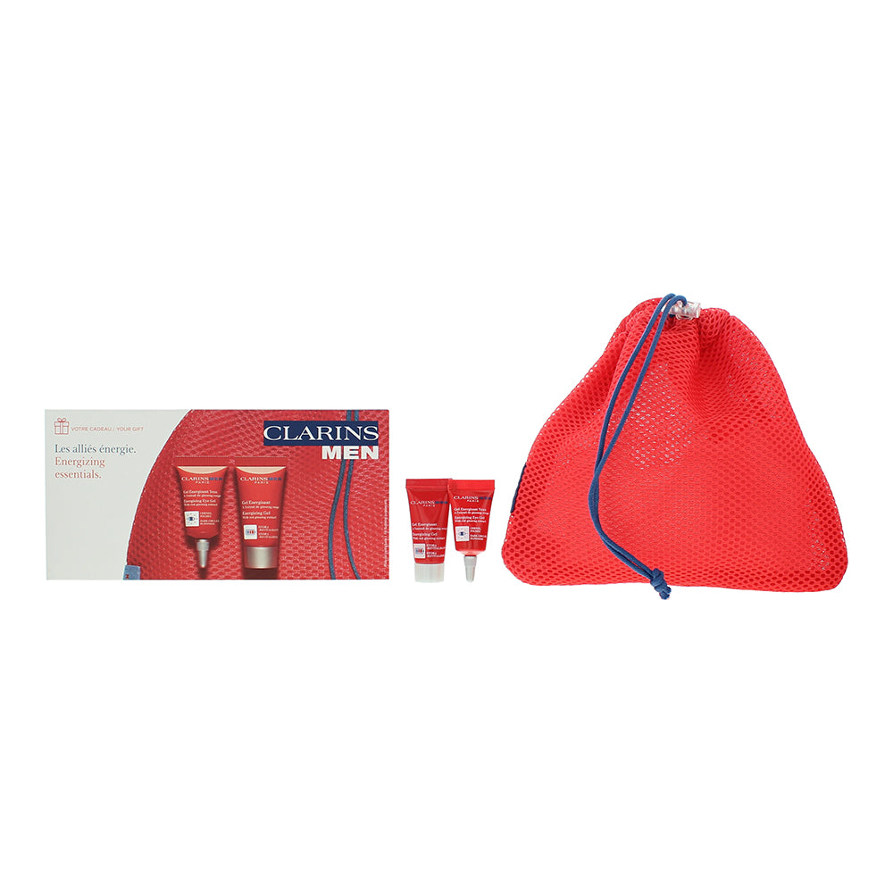 Clarins Hautpflegeset Set Clarins: Men, Organic Red Ginseng, Revitalizing, Day & Night, Gel, For Face, 2 ml *Sample + Men, En