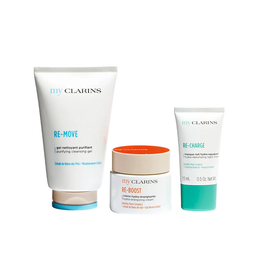 Clarins Hautpflegeset Set Clarins: My Clarins Re-Boost, Hydrating, Energizing, Morning, Cream, For Face, 50 ml + My Clarins R