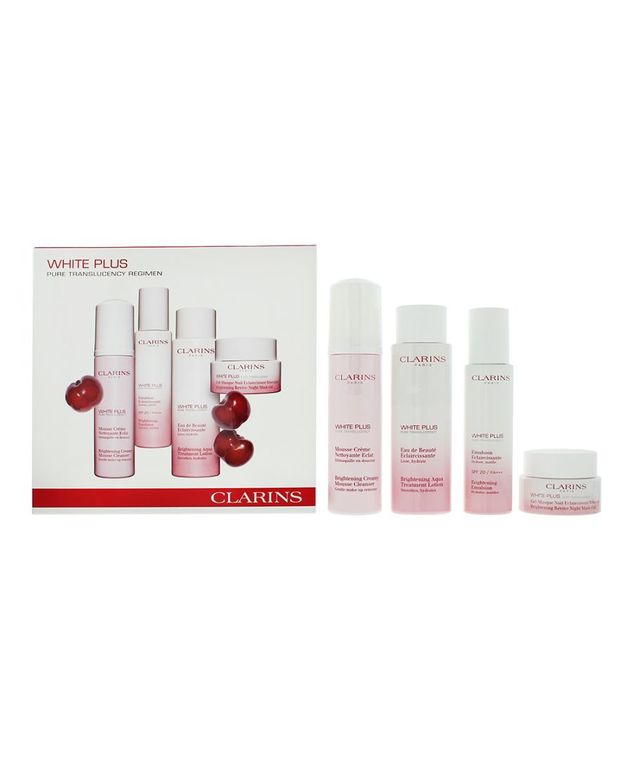 Clarins Hautpflegeset Set Clarins: White Plus, Hydrating, Day, Emulsion, For Face, 75 ml + White Plus, Brightening, Cleansing