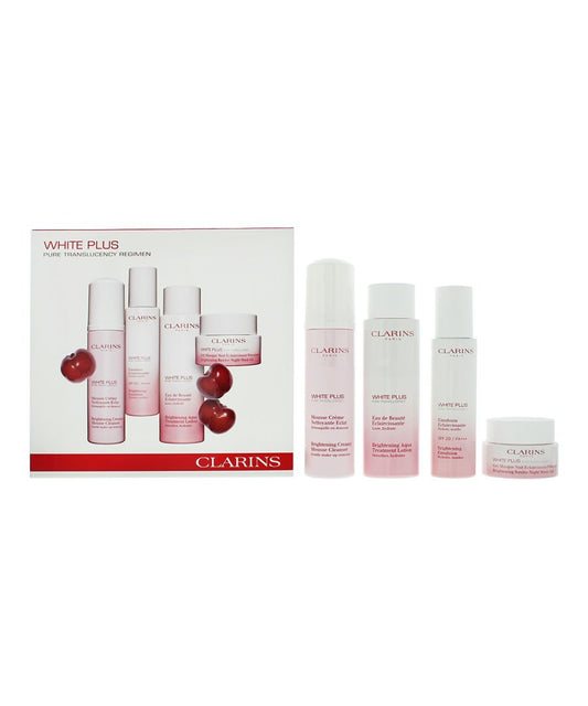 Clarins Hautpflegeset Set Clarins: White Plus, Hydrating, Day, Emulsion, For Face, 75 ml + White Plus, Brightening, Cleansing