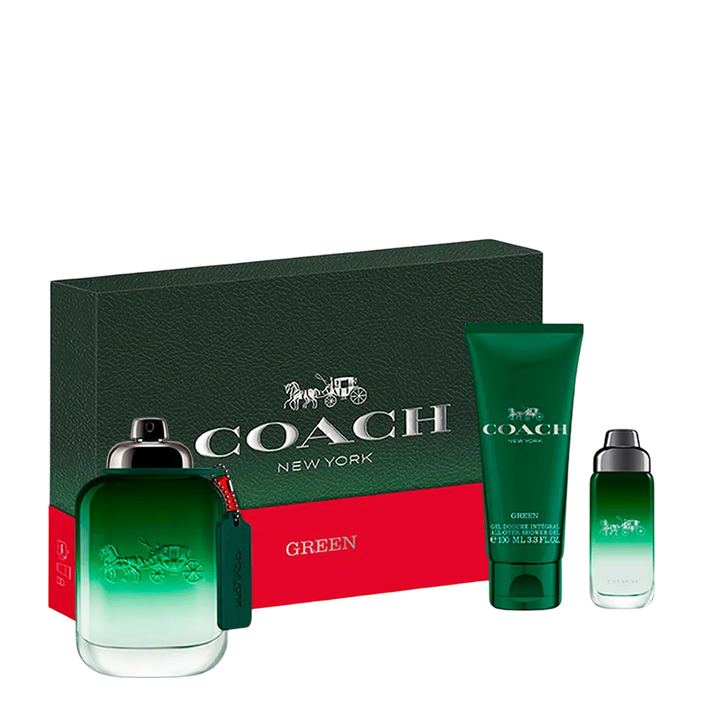 Coach Parfümset Set Coach: Green, Eau De Toilette, For Men, 100 ml + Green, Eau De Toilette, For Men, 15 ml + Green, Shower G