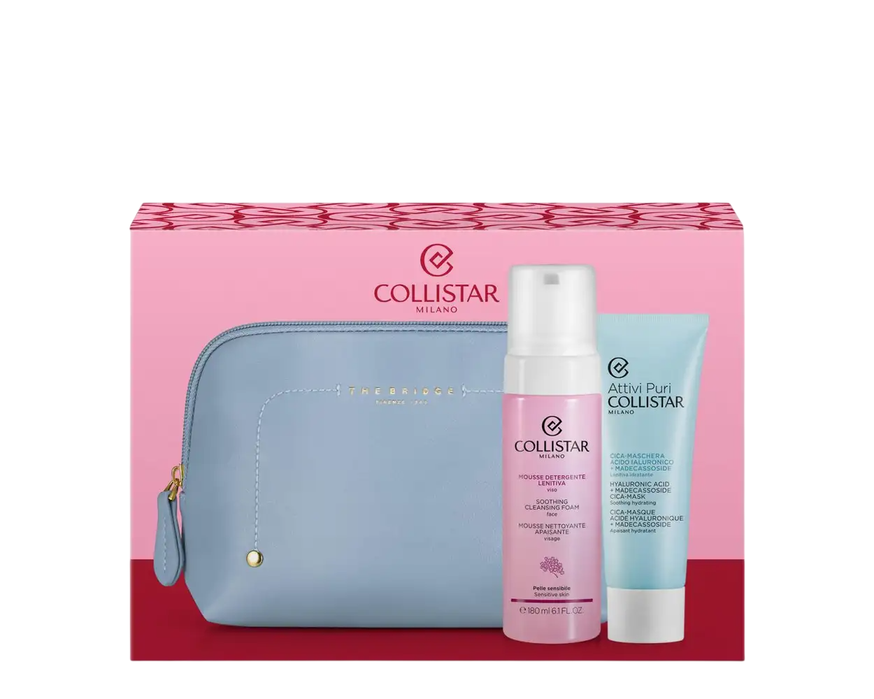Collistar Hautpflegeset Set Collistar: Detergente Lenitiva, Vegan, Soothing, Cleansing Foam, 180 ml + Pure Actives, Hyaluroni