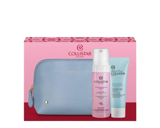 Collistar Hautpflegeset Set Collistar: Detergente Lenitiva, Vegan, Soothing, Cleansing Foam, 180 ml + Pure Actives, Hyaluroni