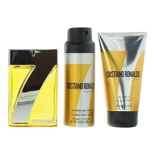 Cristiano Ronaldo Parfümset Set Cristiano Ronaldo: CR7 Discover, Eau De Toilette, For Men, 100 ml + CR7 Discover, Scented Spr