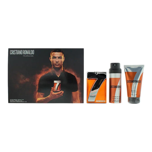 Cristiano Ronaldo Parfümset Set Cristiano Ronaldo: CR7 Fearless, Eau De Toilette, For Men, 100 ml + CR7 Fearless, Scented Spr