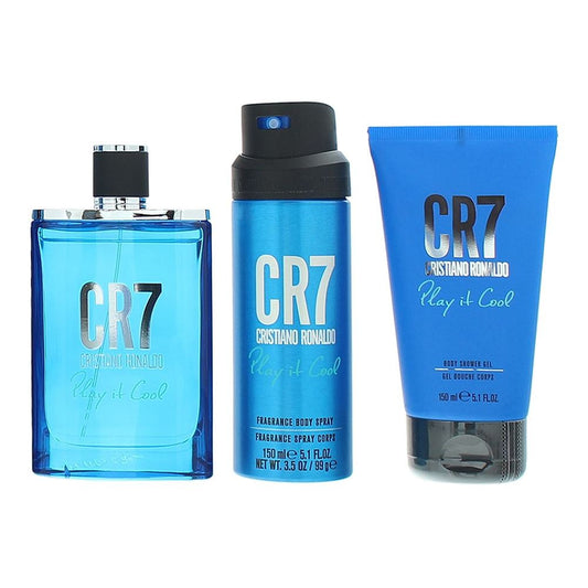 Cristiano Ronaldo Parfümset Set Cristiano Ronaldo: CR7 Play It Cool, Eau De Toilette, For Men, 100 ml + CR7 Play It Cool, Sce
