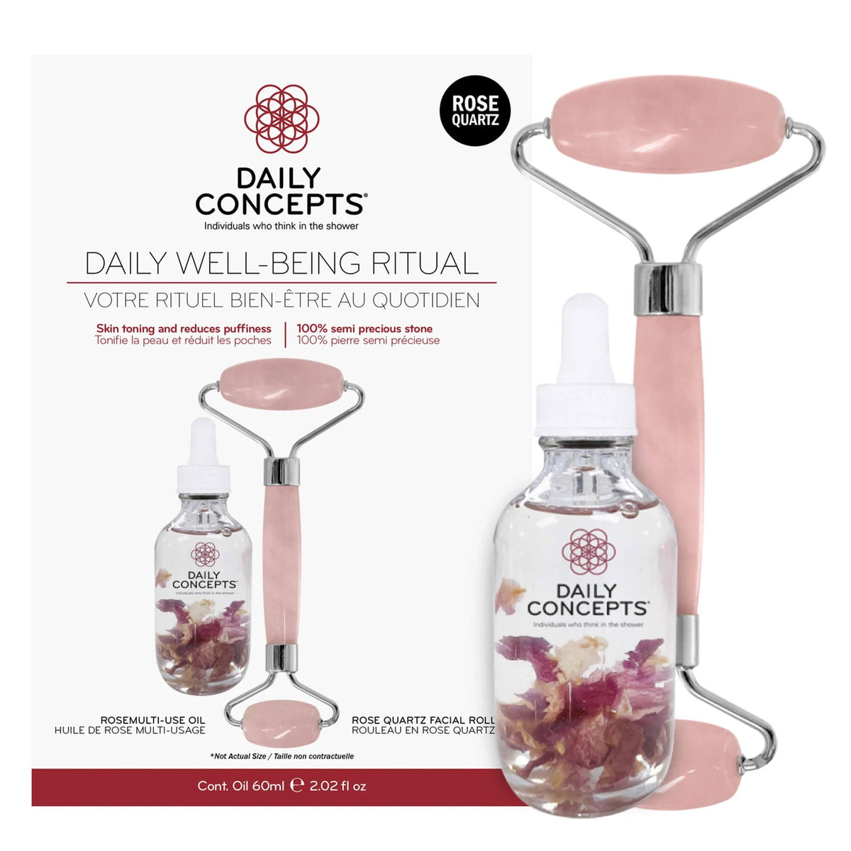 Daily Concepts Hautpflegeset Set Daily Concepts: Iris Jade, Multi-Effect, Oil, For Face, 60 ml + Daily Concepts, Face Massage